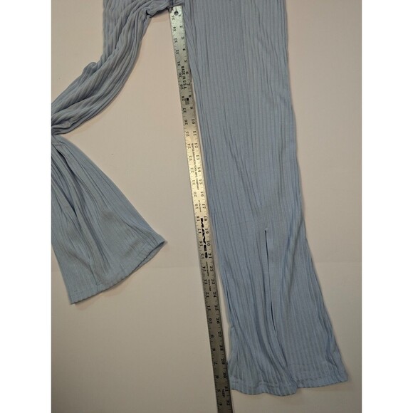 Forever 21 Womens Small Long Knit Sky Blue Pants NWT - Picture 6 of 11
